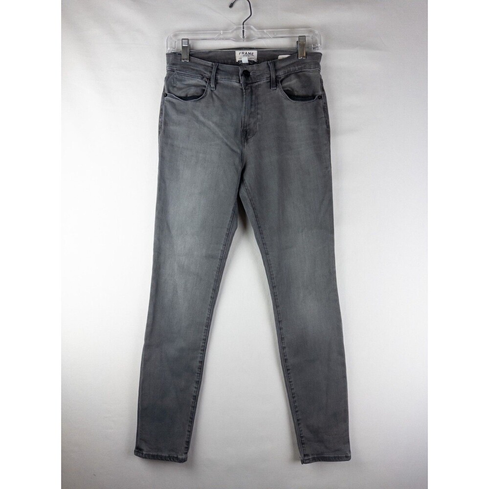 Frame Le High Skinny Jeans Womens 28 Dark Wash Denim Mid Rise Pockets